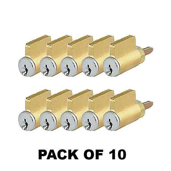 10 x Premium Key-In-Knob (KIK) Cylinder - SC4 - US26D (Pack of 10)
