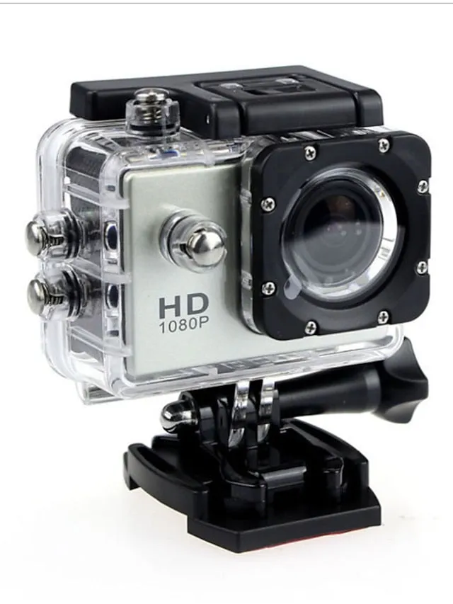 1080p 12MP Action Camera Full HD 2.0 Inch Screen 30 m 98 Foot Waterproof Sports Camera with Accessories Kits for Bicycle Motorcycle Diving Swimming etc