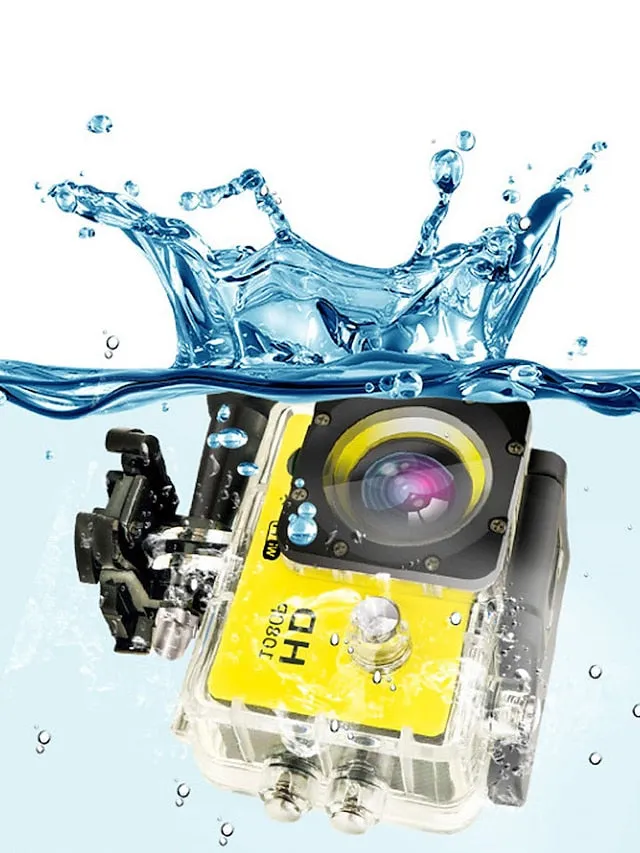 1080p 12MP Action Camera Full HD 2.0 Inch Screen 30 m 98 Foot Waterproof Sports Camera with Accessories Kits for Bicycle Motorcycle Diving Swimming etc