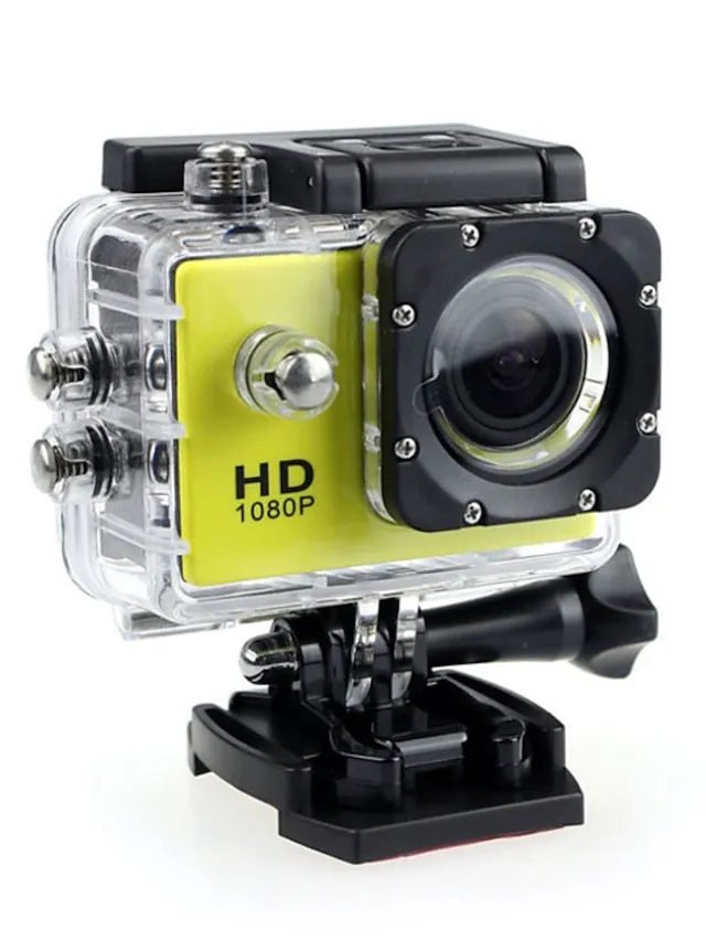 1080p 12MP Action Camera Full HD 2.0 Inch Screen 30 m 98 Foot Waterproof Sports Camera with Accessories Kits for Bicycle Motorcycle Diving Swimming etc