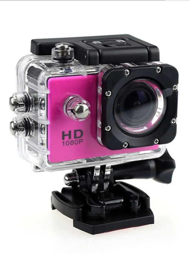 1080p 12MP Action Camera Full HD 2.0 Inch Screen 30 m 98 Foot Waterproof Sports Camera with Accessories Kits for Bicycle Motorcycle Diving Swimming etc