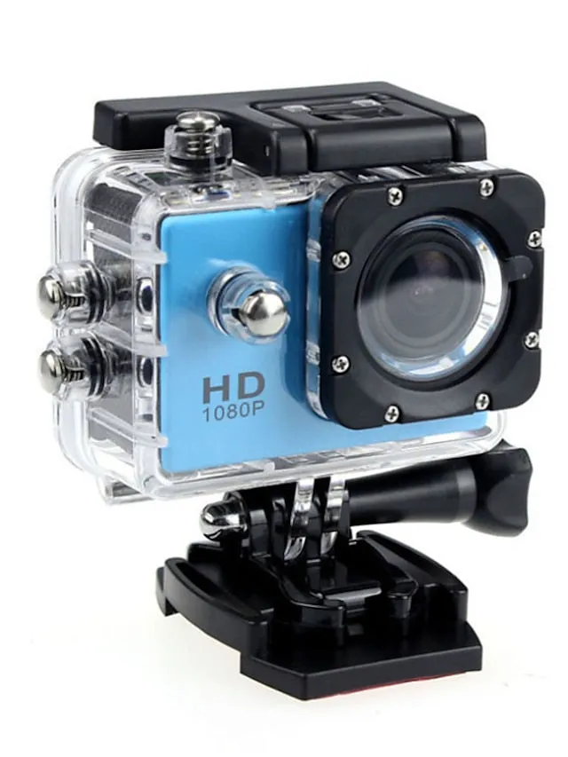 1080p 12MP Action Camera Full HD 2.0 Inch Screen 30 m 98 Foot Waterproof Sports Camera with Accessories Kits for Bicycle Motorcycle Diving Swimming etc