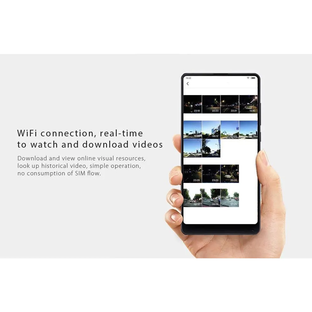 1080P Xiaomi WIFI Dash Cam (70 Minutes, DVR, Wireless, 130 Degree, 30fps)