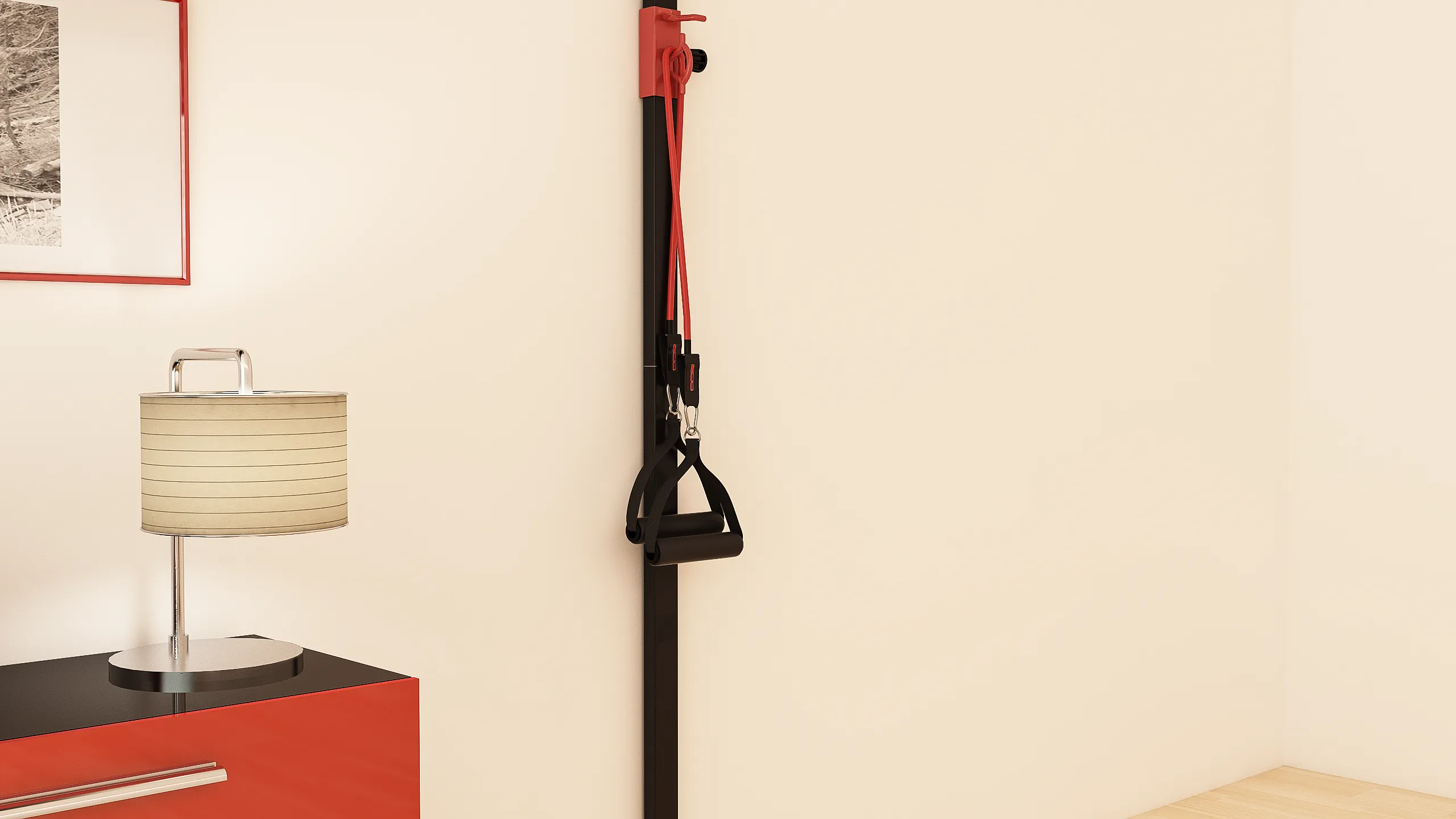 2 x RFS® Black Adjustable Wall Anchor With 150lbs/68kg Bands - Bundle