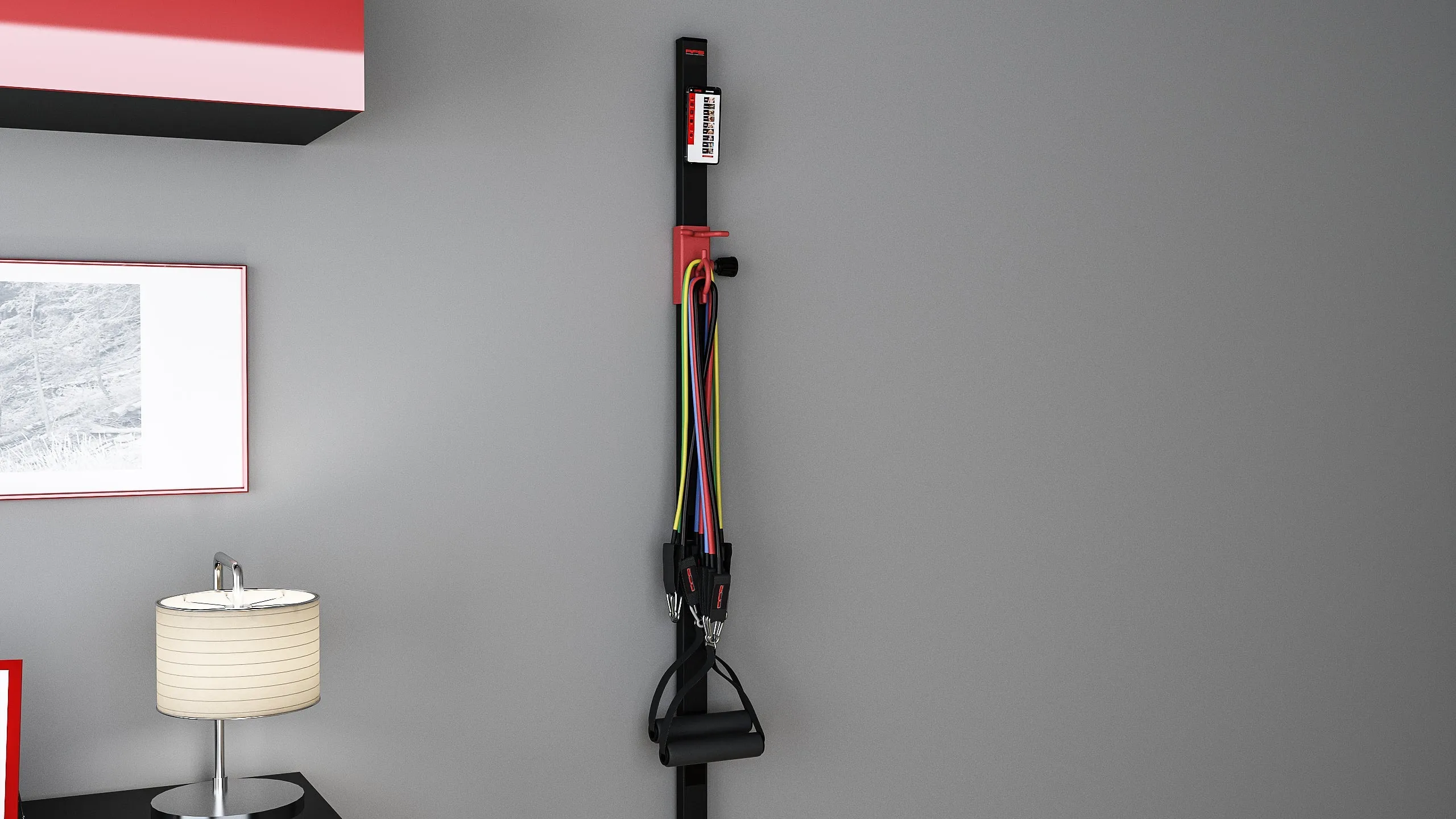 2 x RFS® Black Adjustable Wall Anchor With 150lbs/68kg Bands - Bundle