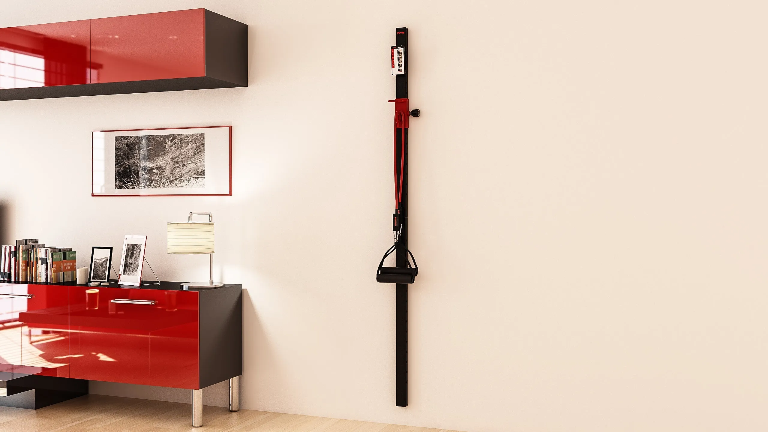 2 x RFS® Black Adjustable Wall Anchor With 150lbs/68kg Bands - Bundle