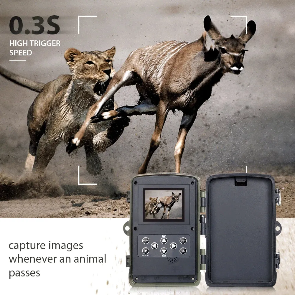 2.0inch LCD Hunting Trail Camera 20MP 1080P Night Vision Waterproof Cameras Photo Trap HC801A Wireless Wildlife Surveillance
