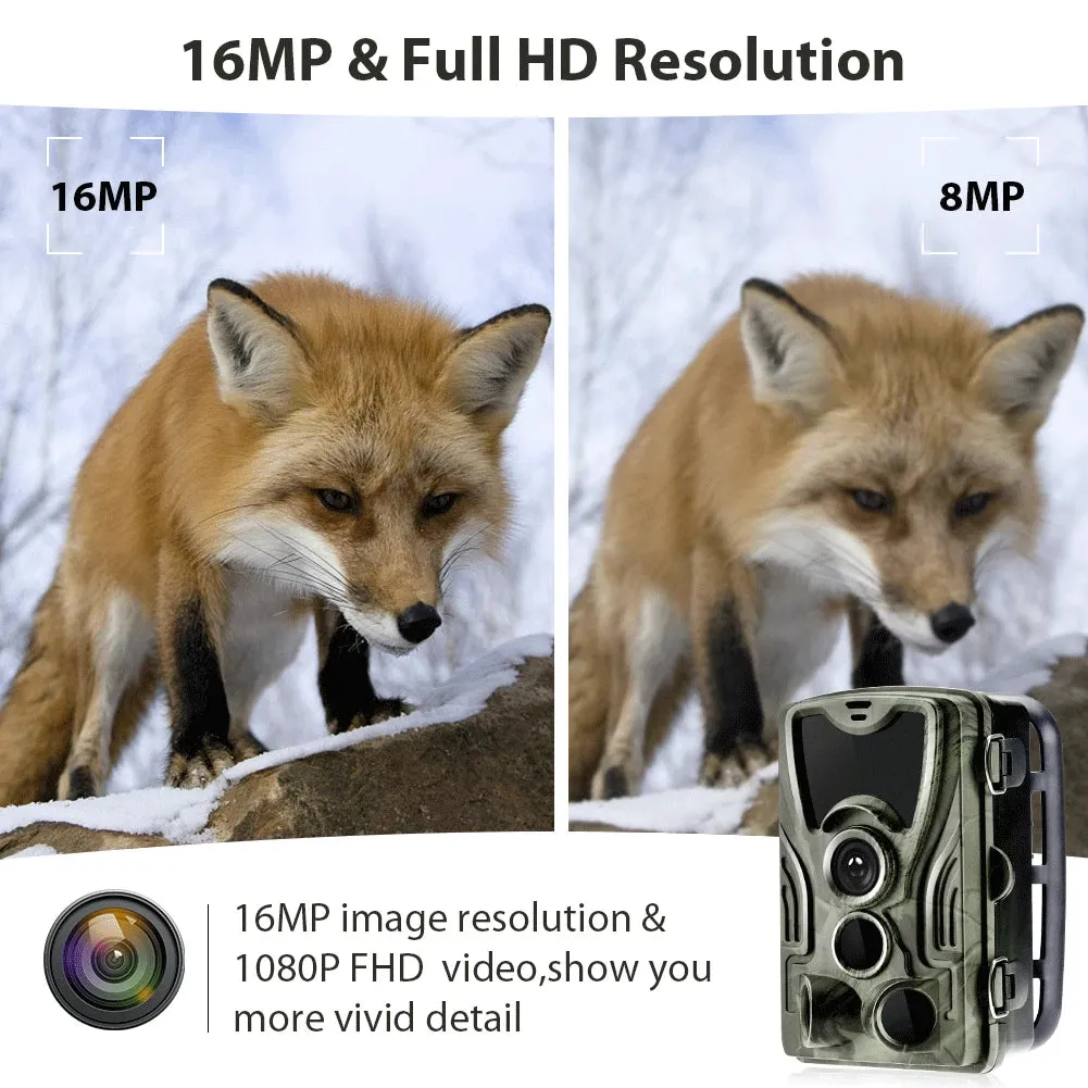 2.0inch LCD Hunting Trail Camera 20MP 1080P Night Vision Waterproof Cameras Photo Trap HC801A Wireless Wildlife Surveillance