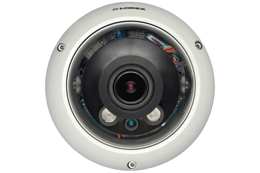 2K Super HD Vandal Proof Outdoor Security Dome Camera with Motorized Optical Varifocal 3x Zoom Lens, 140ft Night Vision