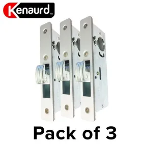 3 x Narrow-Stile 1-1/8″ Hook Bolt Lock Body – w/ Faceplates (Bundle of 3)