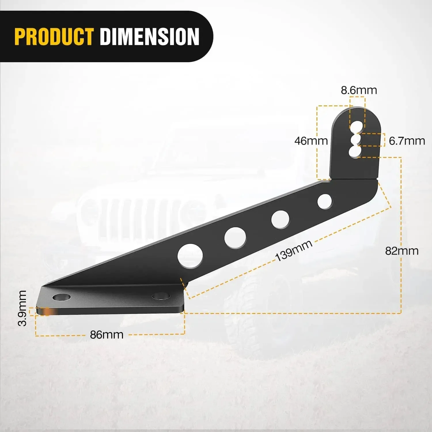 32 Inch Straight LightBar Hood Mounts For 2018-2023 Jeep Wrangler JL JLU 2020-2023 Gladiator JT