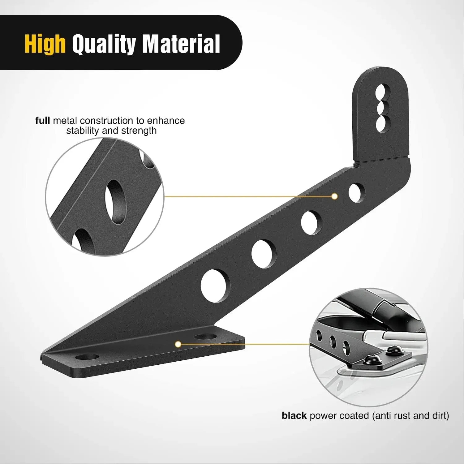 32 Inch Straight LightBar Hood Mounts For 2018-2023 Jeep Wrangler JL JLU 2020-2023 Gladiator JT