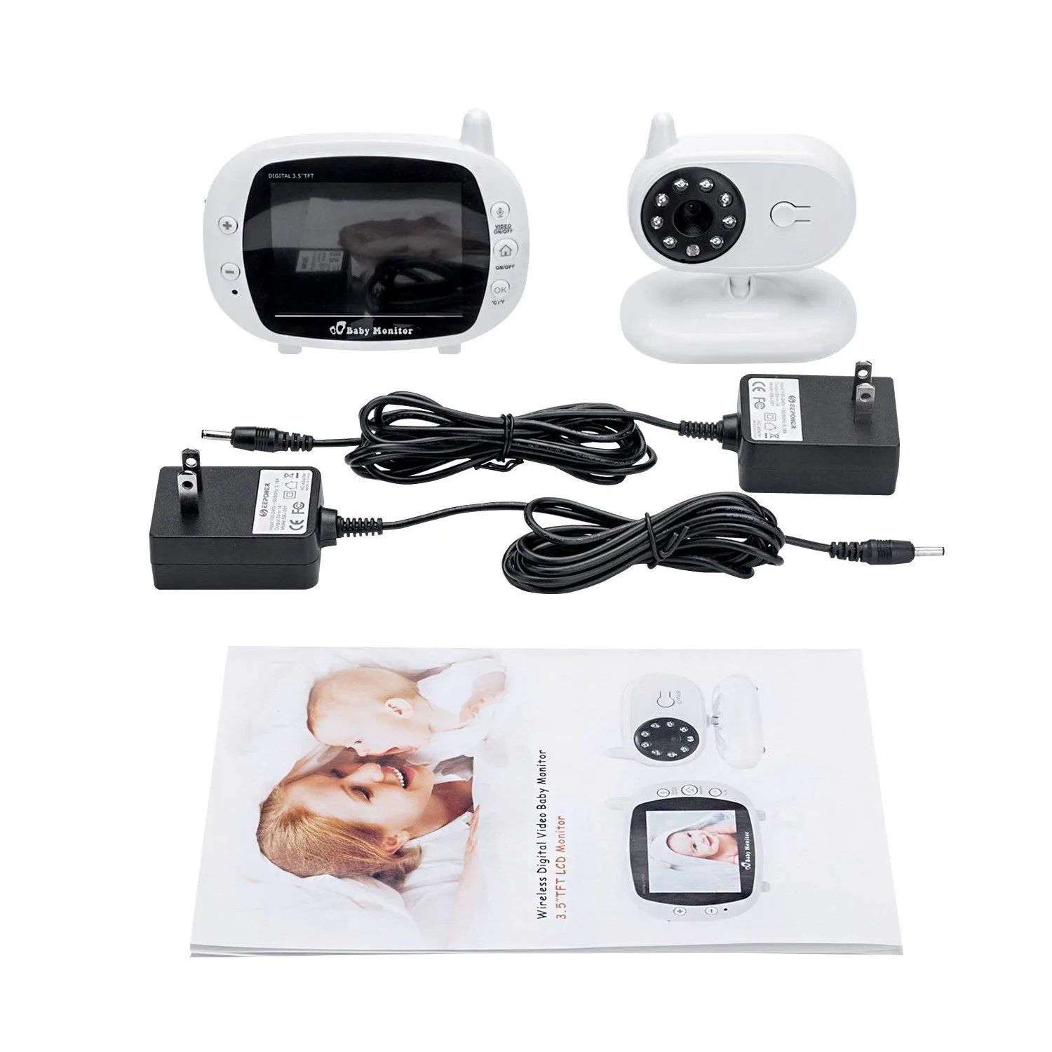 3.5" Audio Video Baby Monitor Wireless Digital Camera Night Vision Safety Viewer
