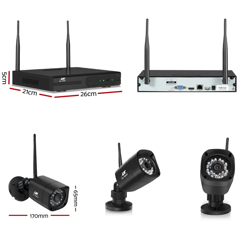 3MP 8CH NVR Wireless 6 Security Cameras Set