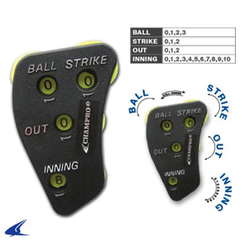 4-Way Plastic Umpire Indicator Ball, Strike, Out, Inning