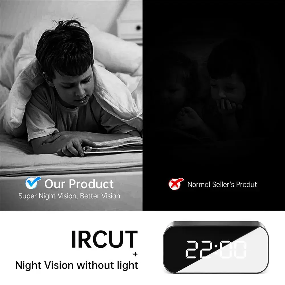 4K HD WIFI Clock Camera Micro Camera IR Night View Alarm Camcorder -4K HD camera