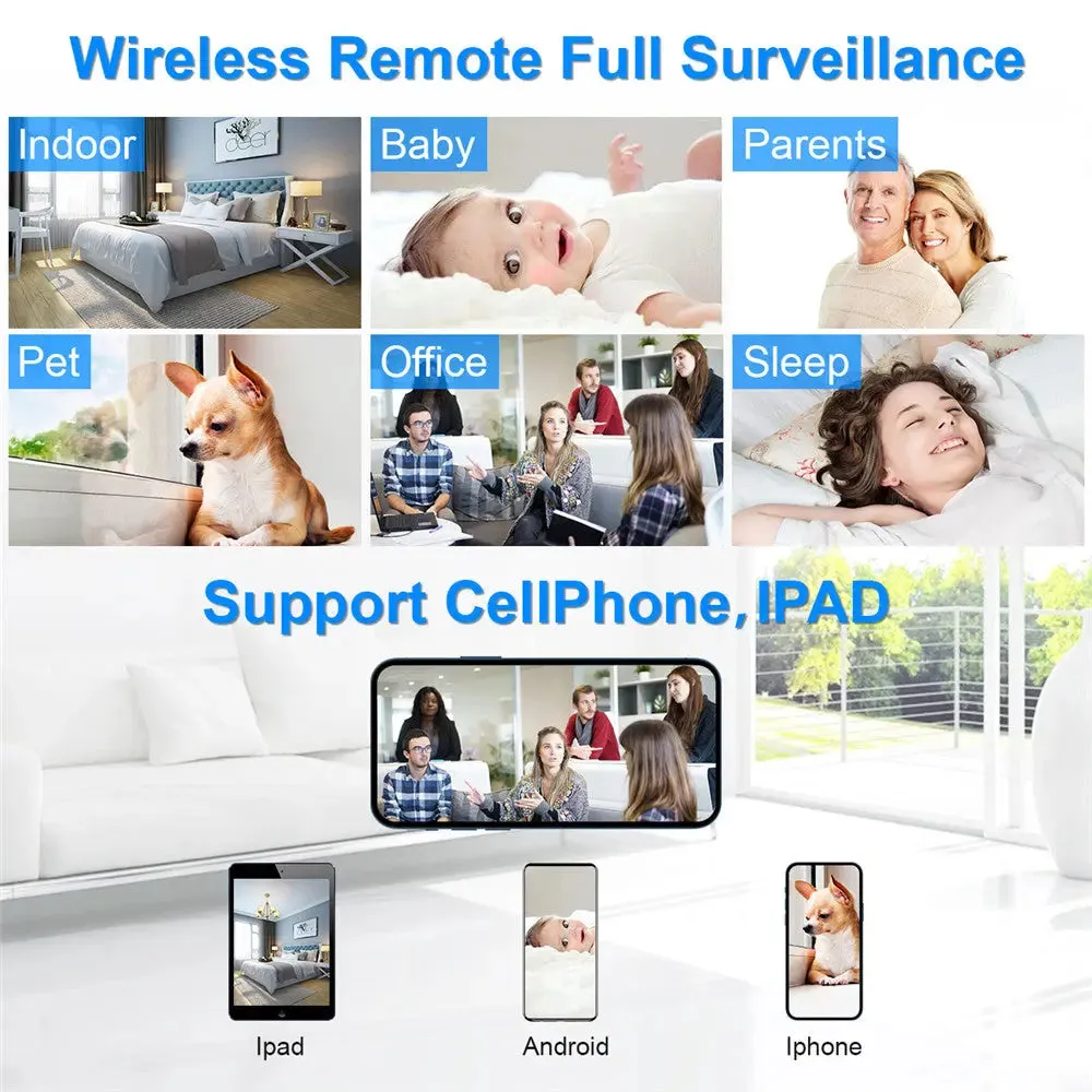 4K HD WIFI Clock Camera Micro Camera IR Night View Alarm Camcorder -4K HD camera