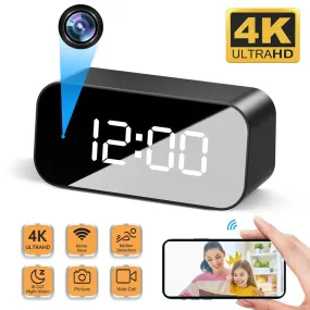 4K HD WIFI Clock Camera Micro Camera IR Night View Alarm Camcorder -4K HD camera