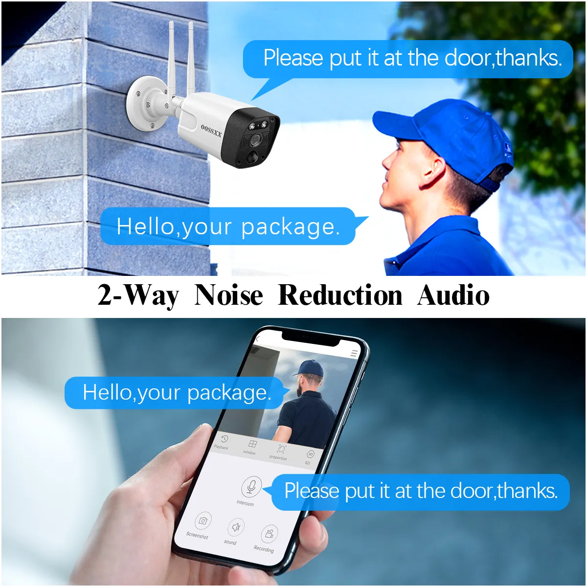 (5.5MP & 2-Way Audio) Dual Antennas PIR Detection Outdoor Security Wireless Camera System 3K 5.0MP 1944P Wireless Surveillance Monitor NVR Kits