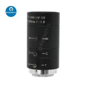 6-60mm CS Mount Lens Manual Varifocal Lens For Industrial Microscope