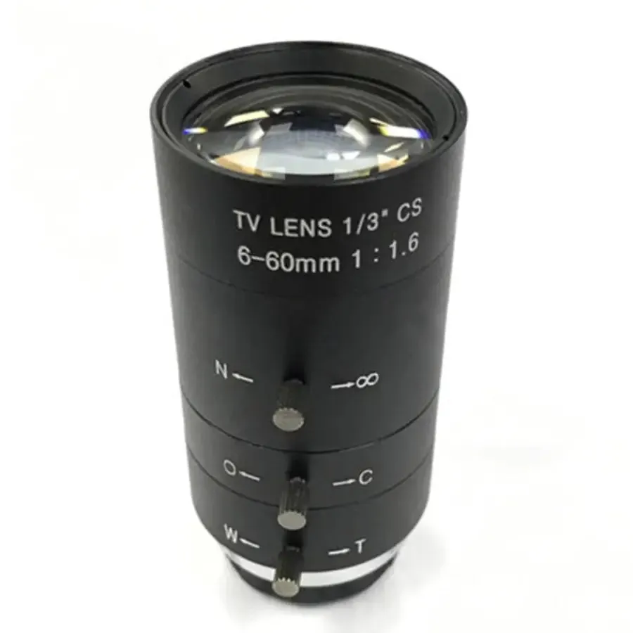 6-60mm CS Mount Lens Manual Varifocal Lens For Industrial Microscope