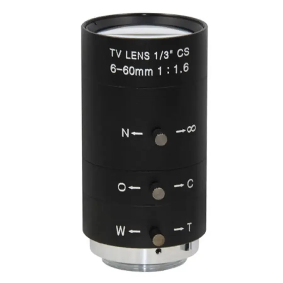 6-60mm CS Mount Lens Manual Varifocal Lens For Industrial Microscope