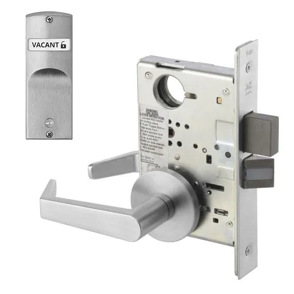 Accentra (formerly Yale)  AUR 8802FL Privacy, Bedroom, or Bath Mortise Lock with Single Indicator Outside, Augusta Lever, Standard Rose