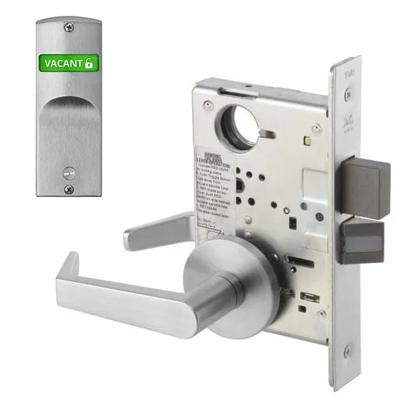 Accentra (formerly Yale)  AUR 8802FL Privacy, Bedroom, or Bath Mortise Lock with Single Indicator Outside, Augusta Lever, Standard Rose