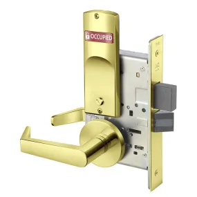 Accentra (formerly Yale)  AUR 8802FL Privacy, Bedroom, or Bath Mortise Lock with Single Indicator Outside, Augusta Lever, Standard Rose