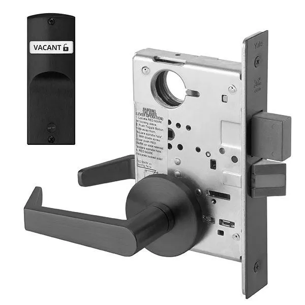 Accentra (formerly Yale)  AUR 8802FL Privacy, Bedroom, or Bath Mortise Lock with Single Indicator Outside, Augusta Lever, Standard Rose