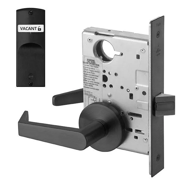 Accentra (formerly Yale)  AUR 8862FL Privacy, Bedroom, or Bath Mortise Lock with Single Indicator Outside, Augusta Lever, Standard Rose