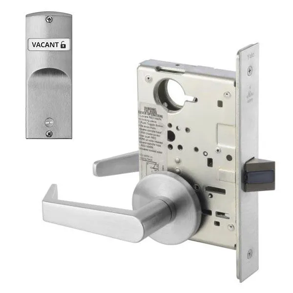 Accentra (formerly Yale)  AUR 8862FL Privacy, Bedroom, or Bath Mortise Lock with Single Indicator Outside, Augusta Lever, Standard Rose