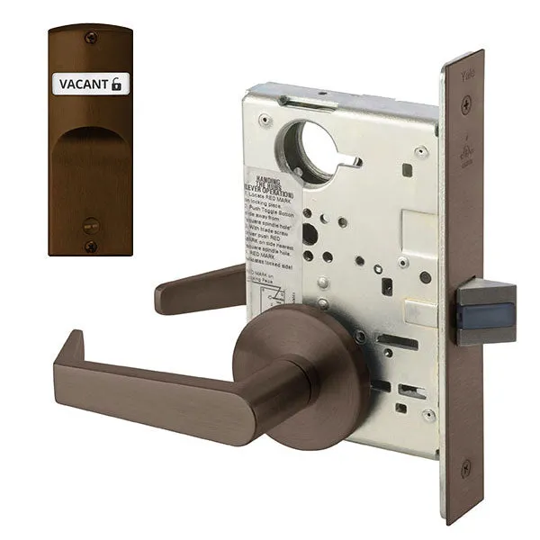 Accentra (formerly Yale)  AUR 8862FL Privacy, Bedroom, or Bath Mortise Lock with Single Indicator Outside, Augusta Lever, Standard Rose