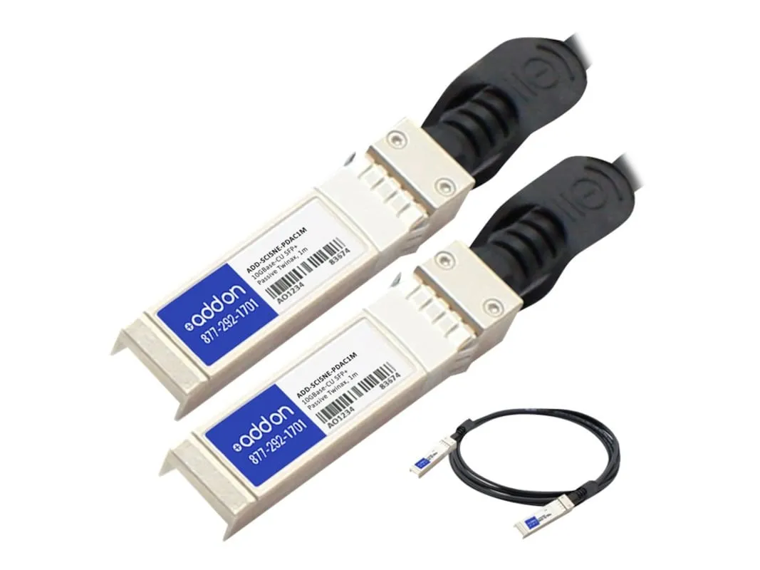 Addon Cisco Sfp-H10Gb-Cu1M To Netgear Axc761 Compatible Taa Compliant 10Gbase-Cu Sfp  To Sfp  Direct Attach Cable (Passive Twinax, 1M)