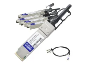 AddOn F5 Networks F5-UPG-QSFP -3M Compatible TAA Compliant 40GBase-CU QSFP  to 4xSFP  Direct Attach Cable (Passive Twinax, 3m) F5-UPG-QSFP -3M-AO