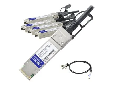 AddOn F5 Networks F5-UPG-QSFP -3M Compatible TAA Compliant 40GBase-CU QSFP  to 4xSFP  Direct Attach Cable (Passive Twinax, 3m) F5-UPG-QSFP -3M-AO