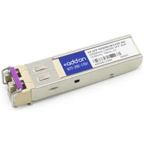 AddOn Juniper Networks EX-SFP-GE80KCW1330 Compatible TAA Compliant 1000Base-CWDM SFP Transceiver (SMF, 1330nm, 70km, LC) EX-SFP-GE80KCW1330-AO
