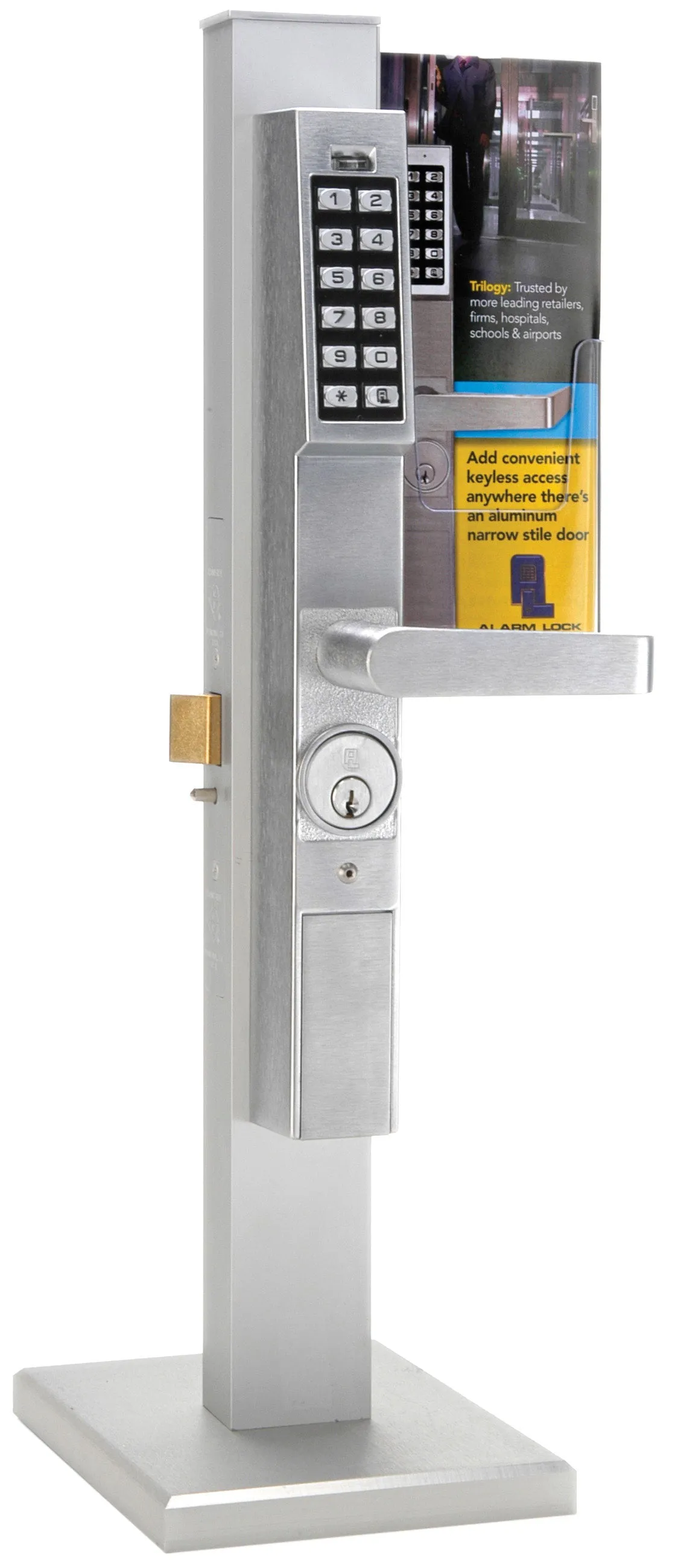 Alarm Lock DL1200 Narrow Stile Electronic Access Lock - Straight Lever Trim