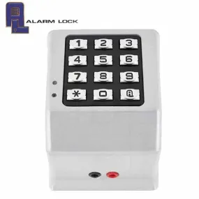 Alarm Lock Trilogy - DK3000 - Weatherproof Digital Access Control Keypads w/ Audit Trail - MS - Metallic Silver