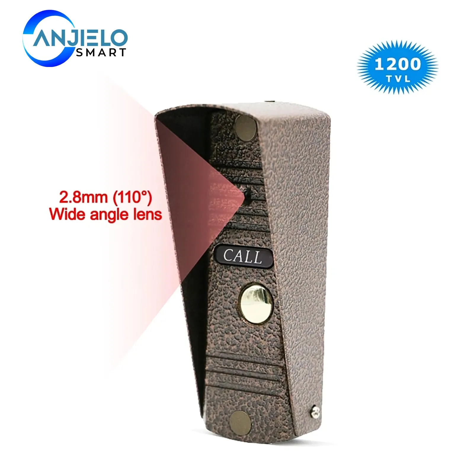 AnjieloSmart Doorbell Intercom Home Security IR Night Vision Outdoor Call Panel Wide Angle Lens