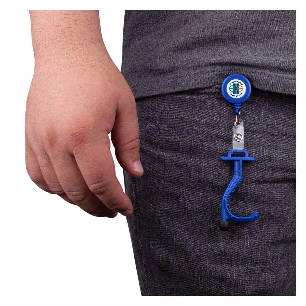 Anti-Germ Utility Tool with Retractable Badge Holder