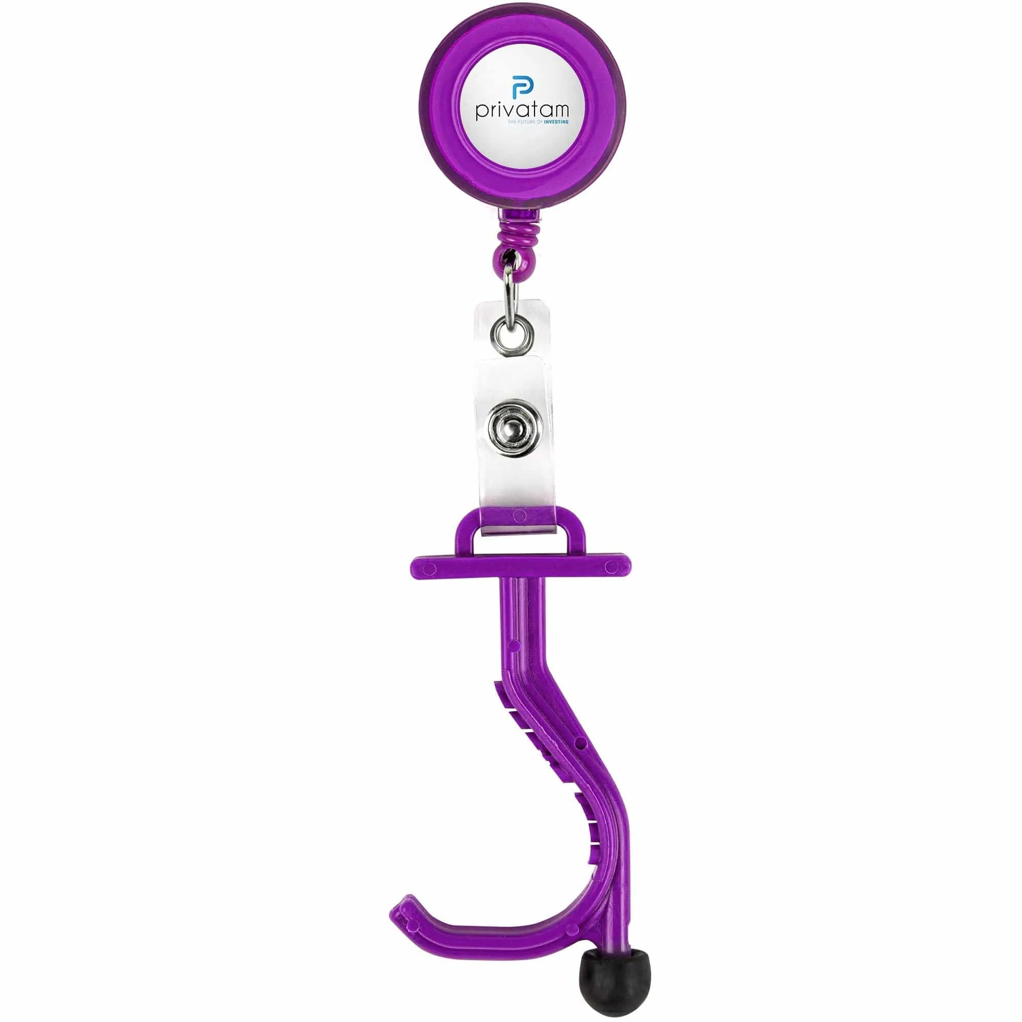 Anti-Germ Utility Tool with Retractable Badge Holder