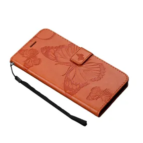 Anymob Huawei Dark Orange Flip Wallet Cover Leather Magnetic Phone Case