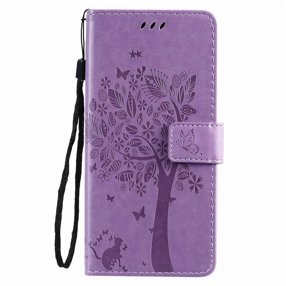 Anymob Huawei Turquoise Leather Flip Case Wallet Cover Cat Phone Shell