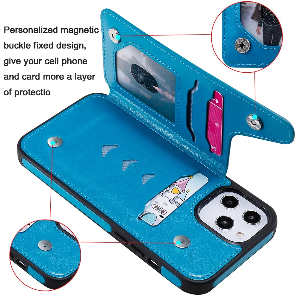 Anymob iPhone Case Pink 3D Tree Cat Leather Flip Wallet Cover