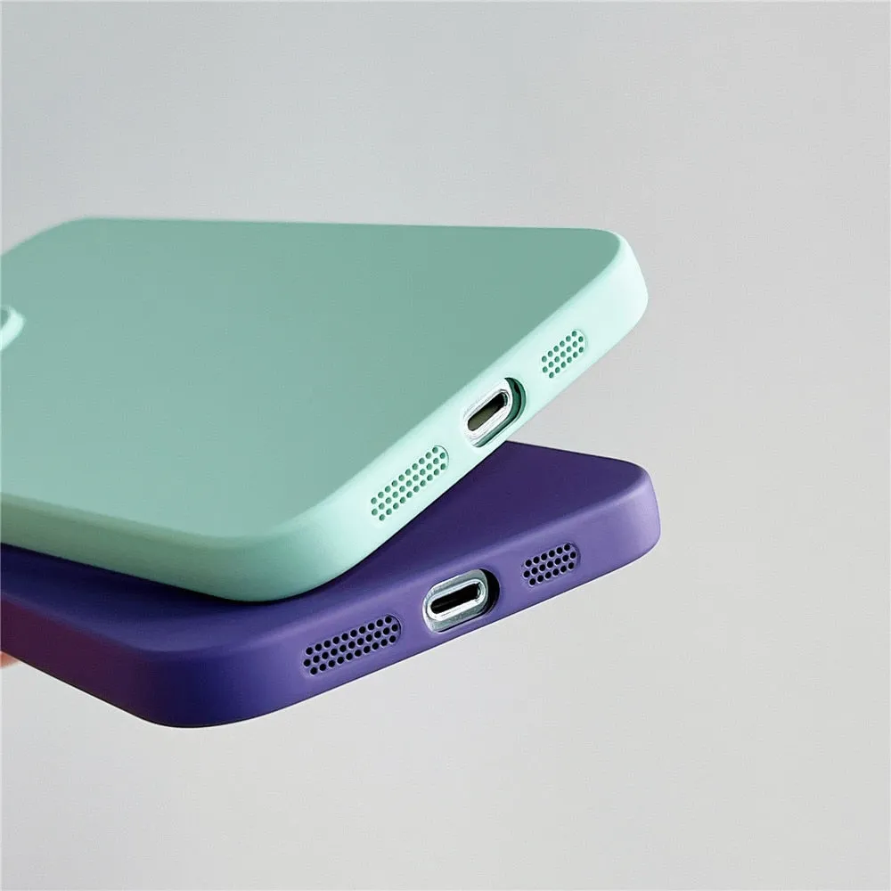 Anymob iPhone Gray Silicon Phone Cases Lens Protector Film Soft Shockproof Cover
