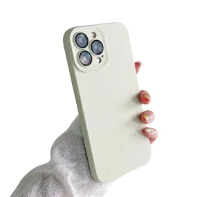 Anymob iPhone Gray Silicon Phone Cases Lens Protector Film Soft Shockproof Cover