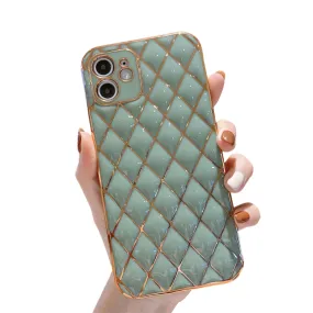 Anymob iPhone Green Electroplated Phone Case Soft Silicone Shockproof Back Cover