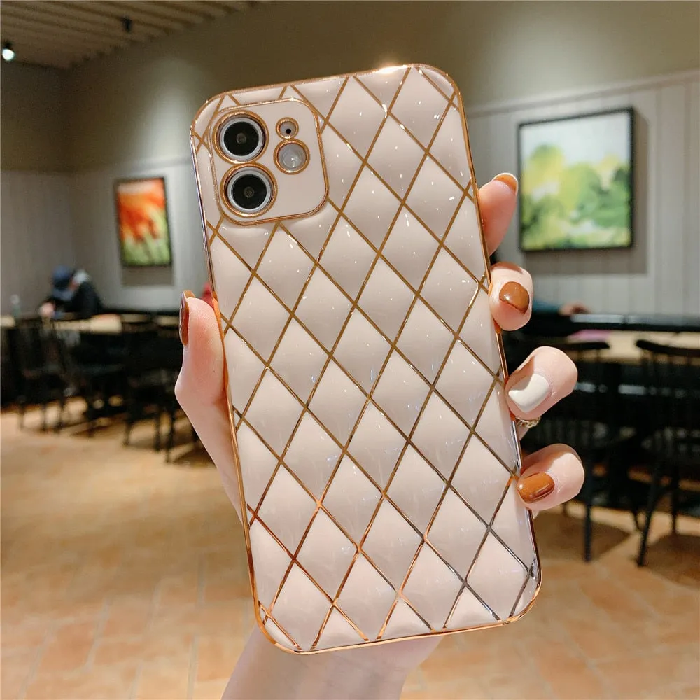 Anymob iPhone Green Electroplated Phone Case Soft Silicone Shockproof Back Cover