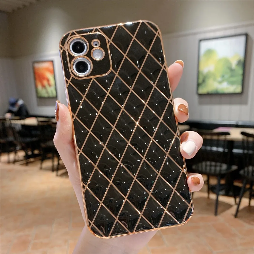 Anymob iPhone Green Electroplated Phone Case Soft Silicone Shockproof Back Cover